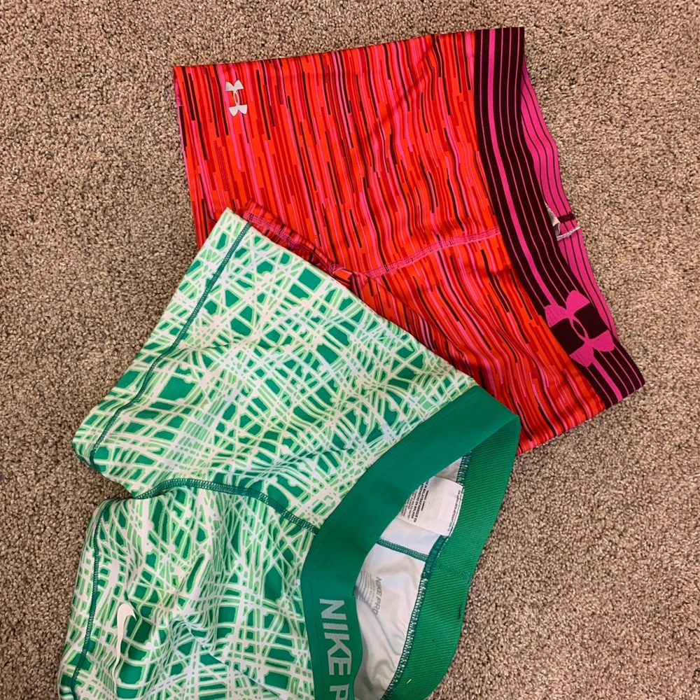 Underarmour and Nike pro spandex